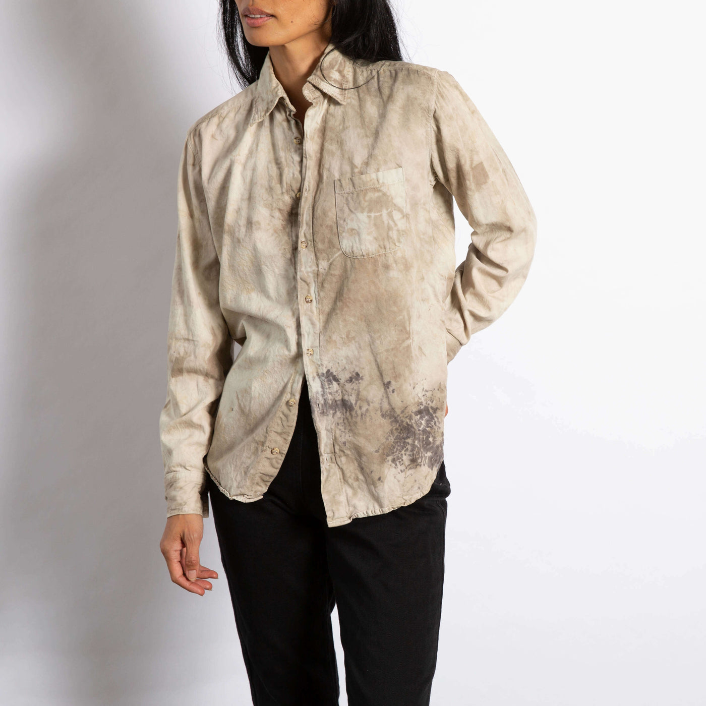 Naturally Dyed Woven Shirt - XS