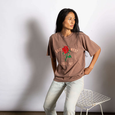 East West Rose Tee - Dusty Mauve