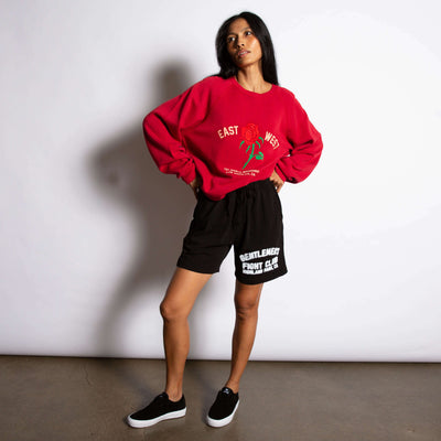 Blurred Vision Mid Length Heavy jersey Shorts Black