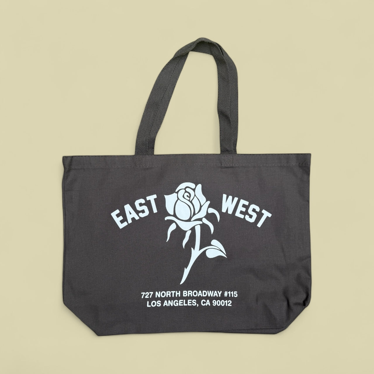 Rose Tote Bag - Charcoal