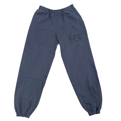 GFC BEHIND THE GLASS Sweatpants Dusty Navy 14oz Heavy Fleece PRINTED