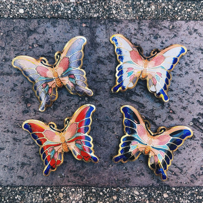 Cloisonne Butterfly Pin