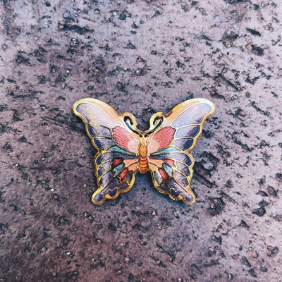 Cloisonne Butterfly Pin