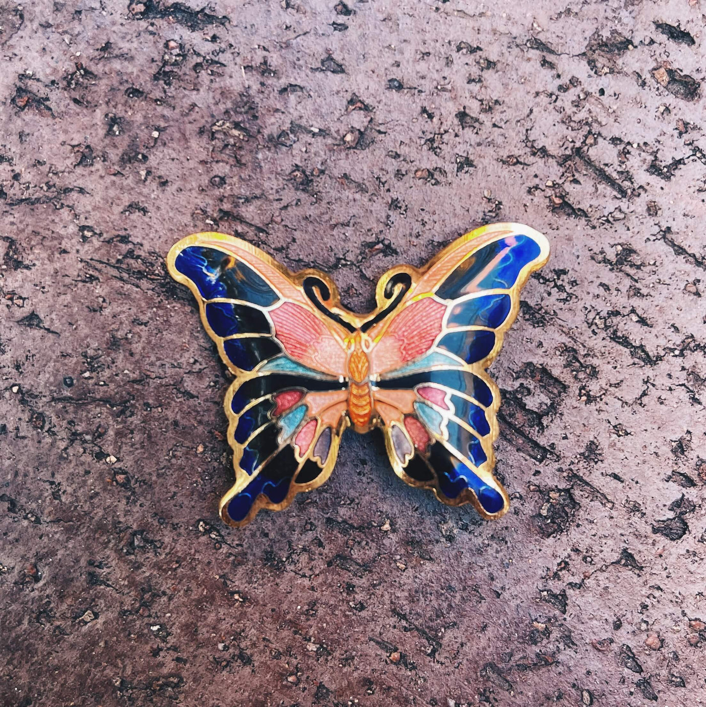 Cloisonne Butterfly Pin