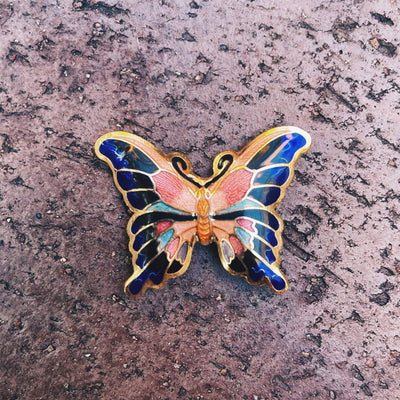 Cloisonne Butterfly Pin