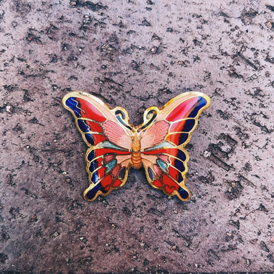 Cloisonne Butterfly Pin