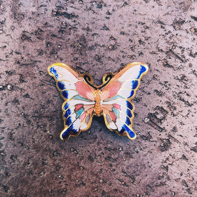 Cloisonne Butterfly Pin