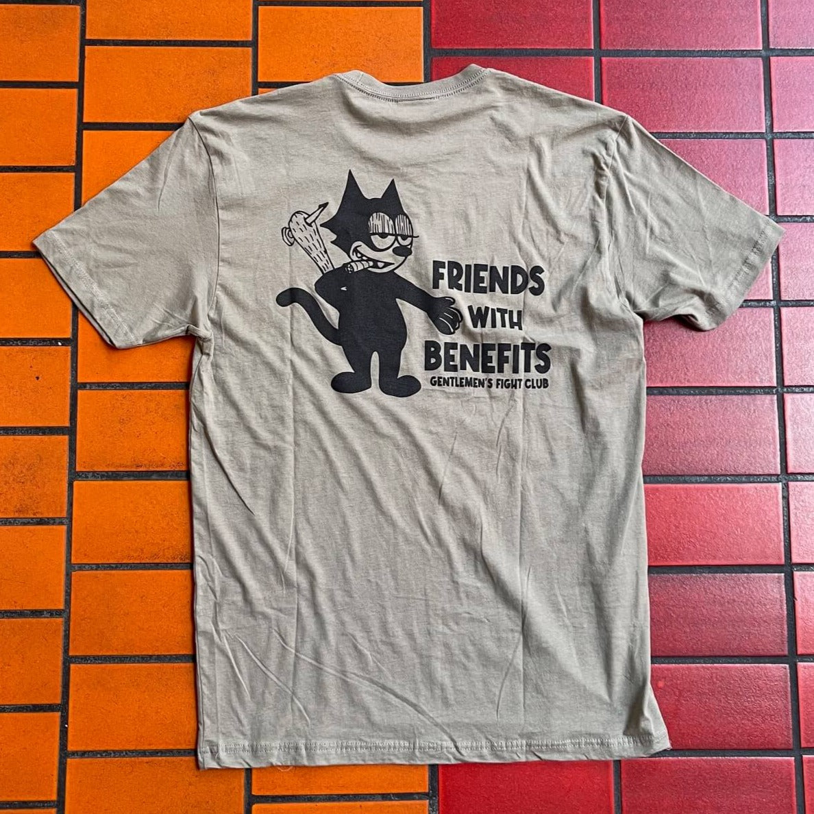 'Friends With Benefits'  LIGHTWEIGHT Short Sleeve T-Shirt Army Green