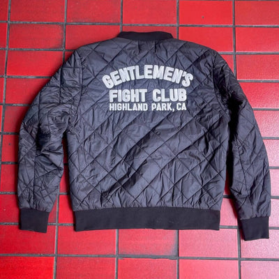 Classic HLP Quilted Nylon Packable Bomber Jacket Black