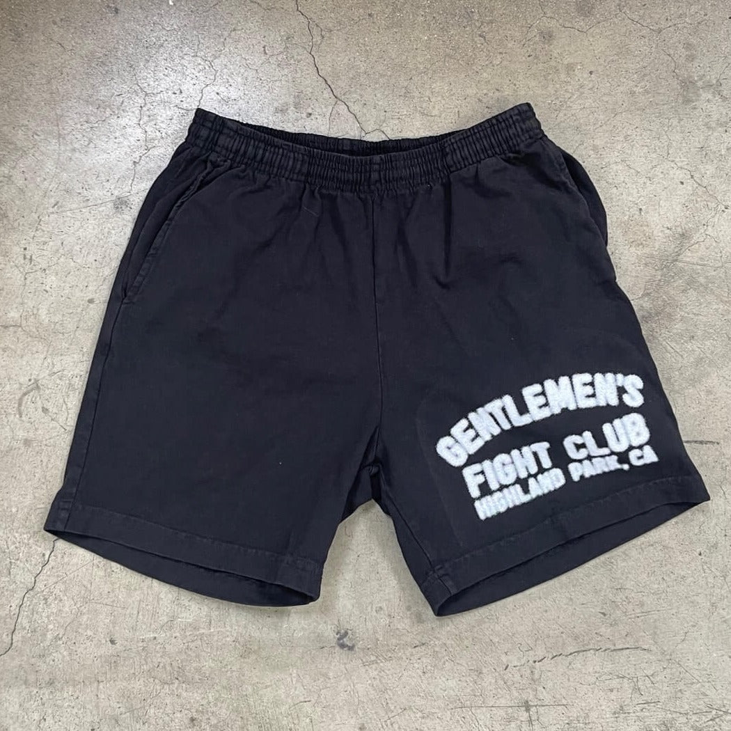 Blurred Vision Mid Length Heavy jersey Shorts Black
