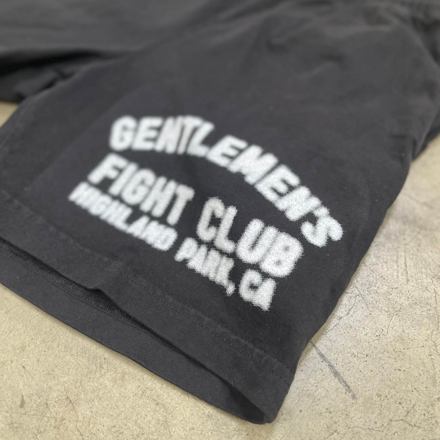 Blurred Vision Mid Length Heavy jersey Shorts Black