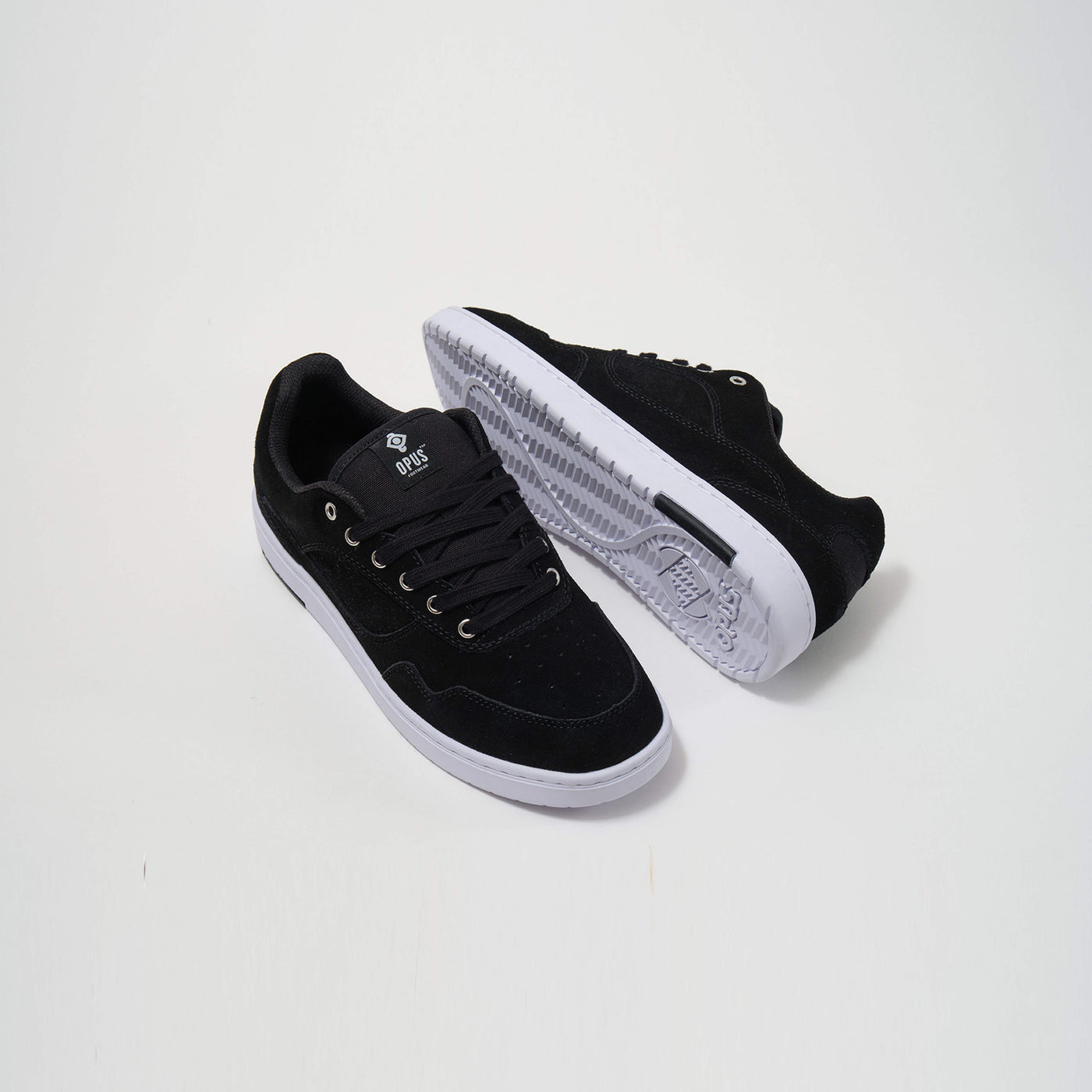 Standard Low Cup -  Black White Suede