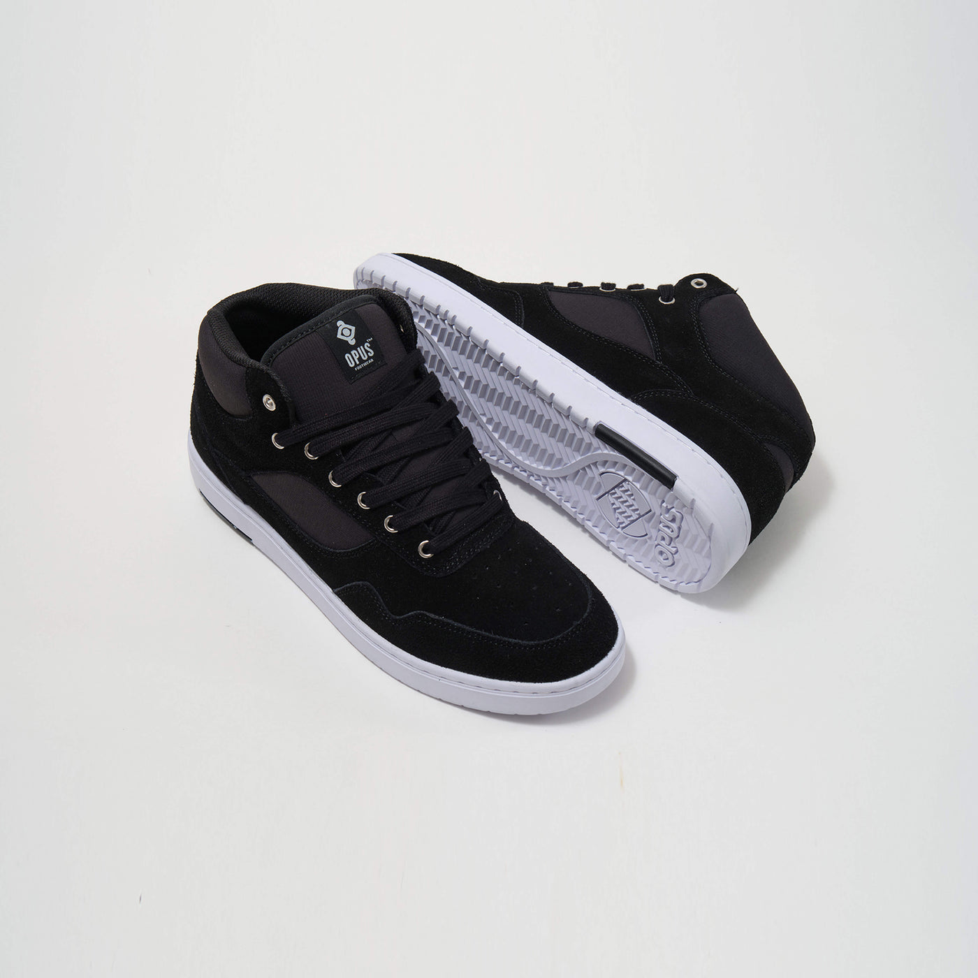 Standard Mid Cup -  Black White Suede