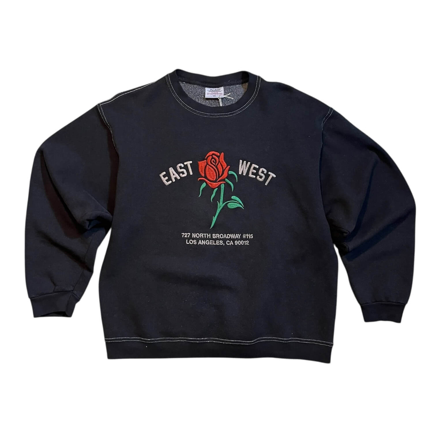East West Rose Sweatshirt #10.8 Garment Dyed Black XL