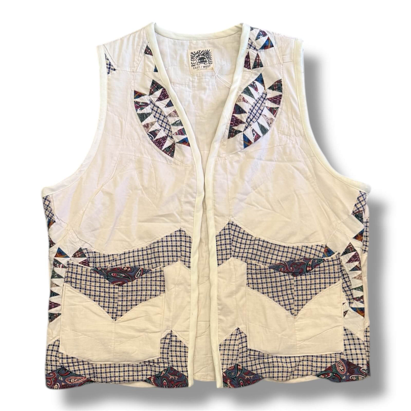 Quilt Vest - Natural + Floral B