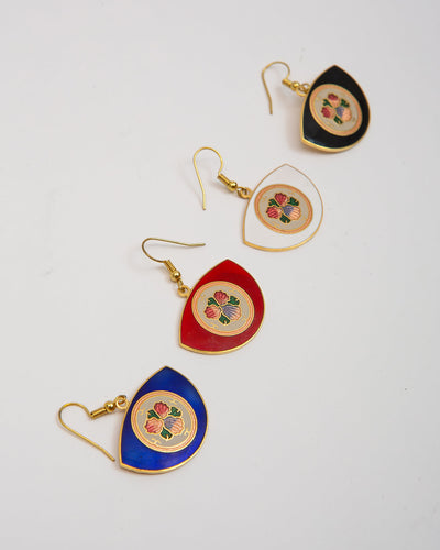 Cloisonné Fan Earrings in all colorways