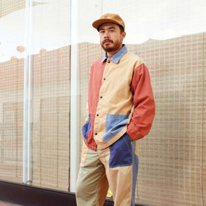 Jacket made with mix matched colors