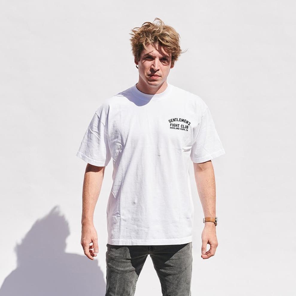 Front View of White HLP Tee