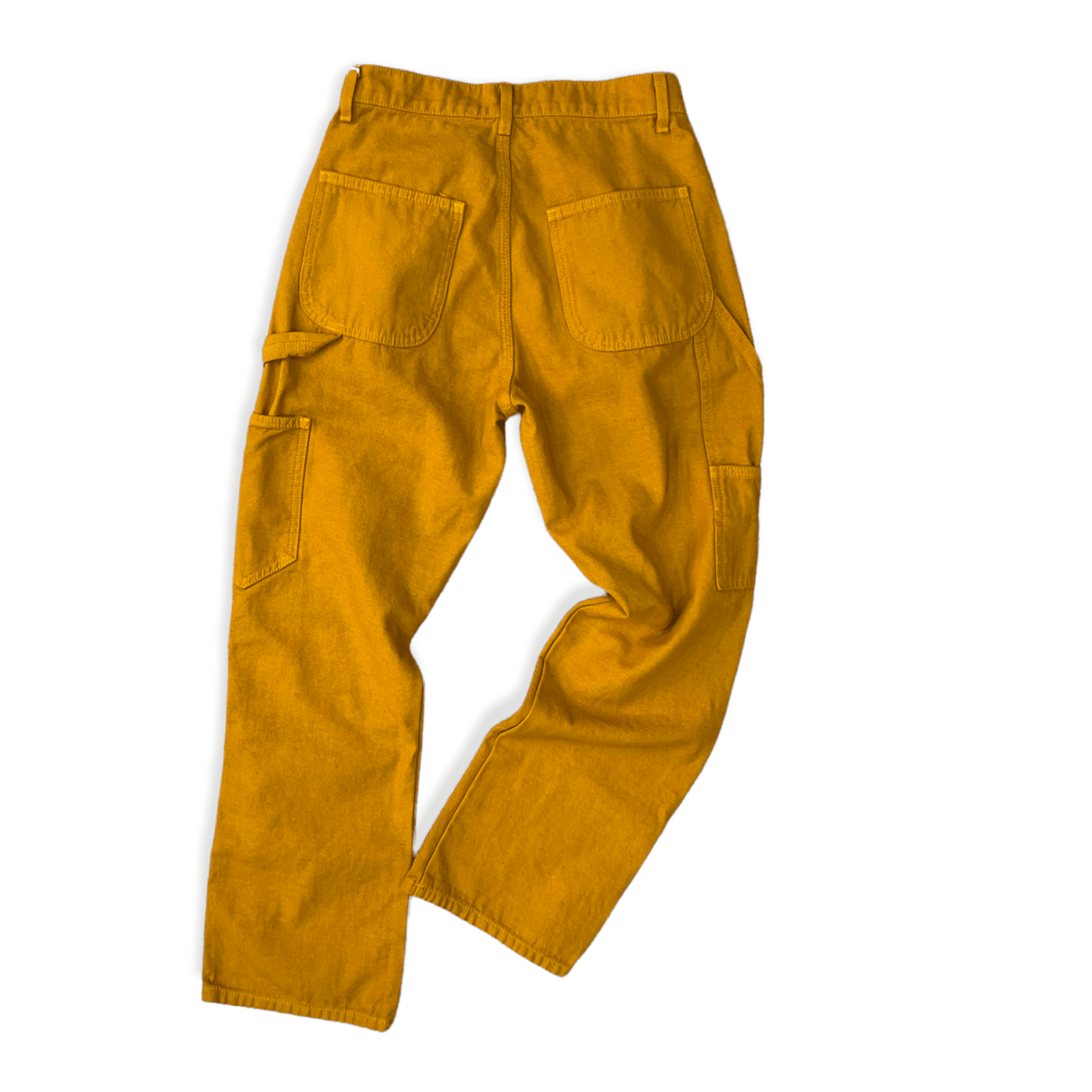 Back view of trousers with side pockets and a hammer loop.